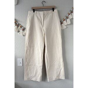 Zara 100% Cotton Beige Wide Leg Jeans Neutral Minimalist Baggy Casual XL